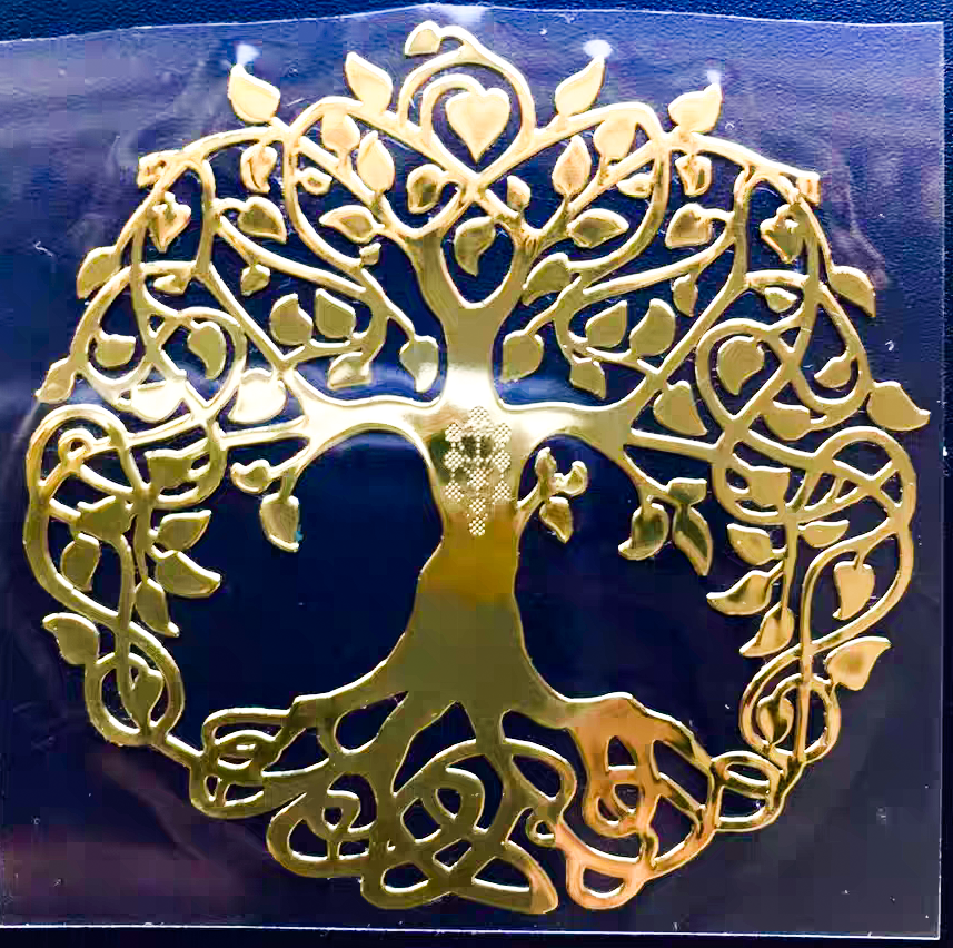 Tree if Kabbalah gold paper sticker (blessed)