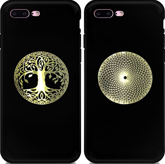 Metalic sticker (for mobile) tree of life or sacred geometry